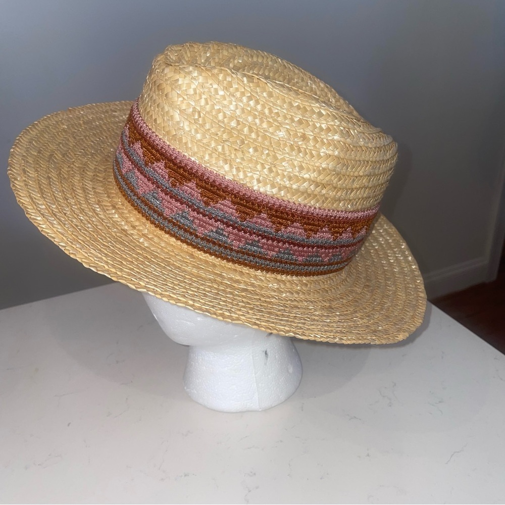 Filippo Catarzi The Hat Co. woven wide brim Panama natural straw fedora hat